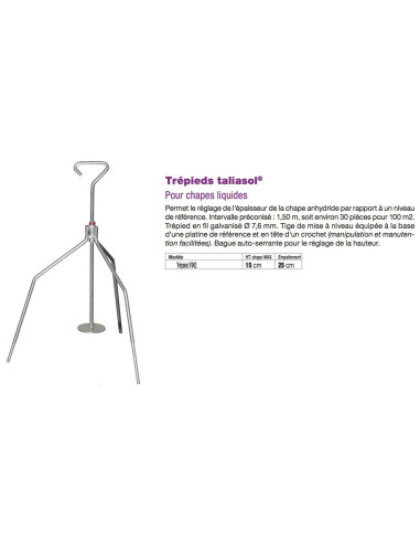 Trépieds taliasol Trépied FIXE Empattement 25 cm