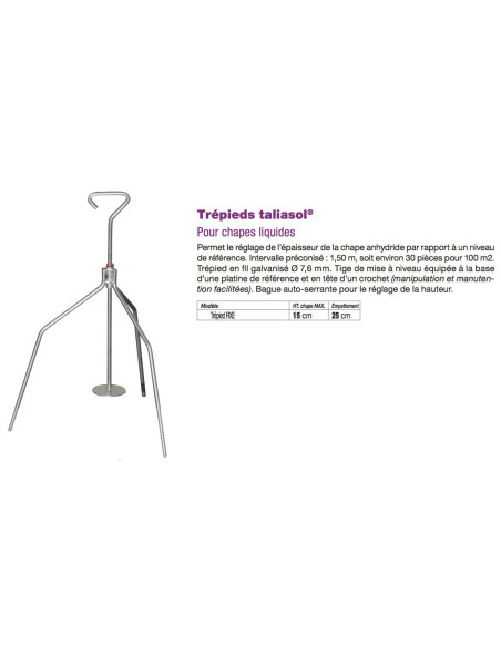 Trépieds taliasol Trépied FIXE Empattement 25 cm