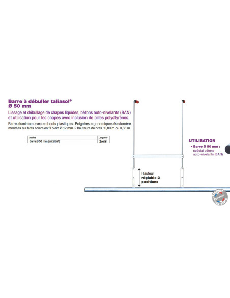 Barre à Débuller Ø50mn Longueur 2,00m