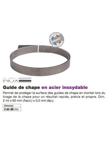Guide de chape en acier inoxydable 