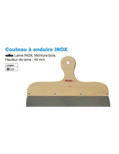 6 Couteau à enduire INOX Largeur 60cm