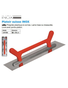 12 Platoir suisse INOX Lame lisse 50 x 14 cm
