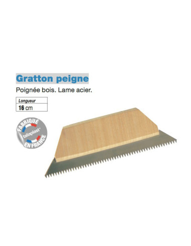 15 Gratton peigne Longueur 16cm