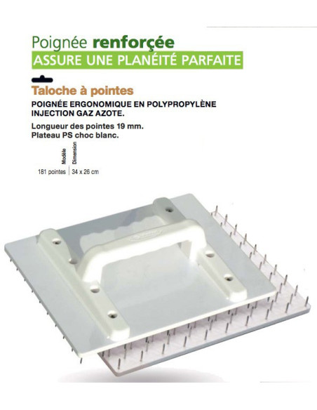 16 Taloche à pointes 181pointes dimensions 34x26cm
