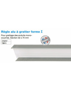 18 Règle alu à gratter forme I Longueur 1,25m