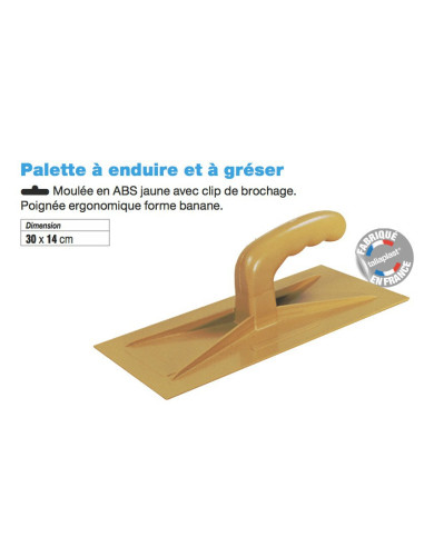 Palette à enduire et à gréser 30x14cm