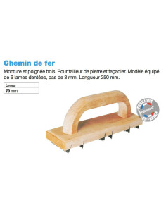 Chemin de fer Largeur 70mn