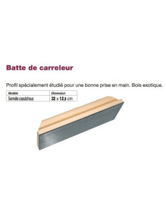 Batte de carreleur Semelle caoutchouc 32x12,5cm