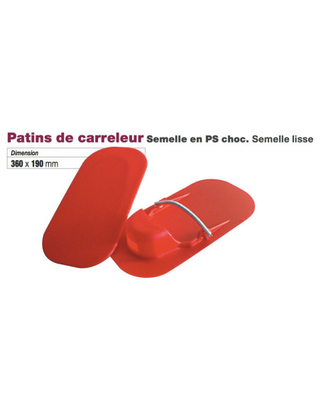 Patins de carreleur Semelle lisse 360x190mm