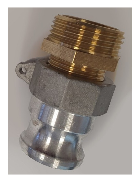 Raccord à came male aluminium + mamelon